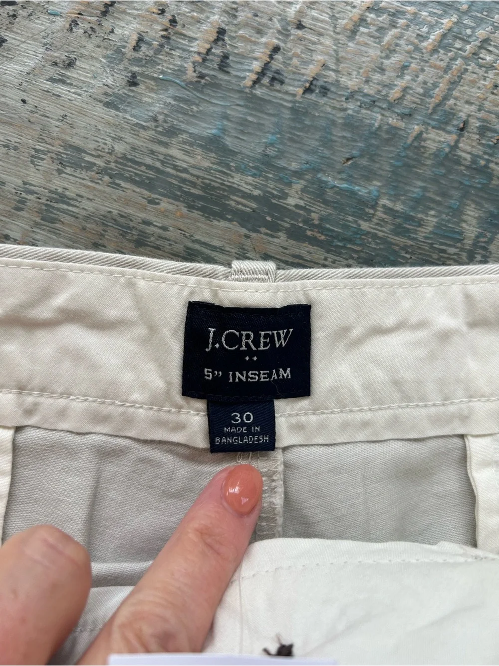 J. Crew Men's Flat Front Chino Shorts in Light Tan Stone Color